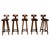 Brutalist Bar Stool in Wood and Leather, 1970s For Sale - Image 11 of 11