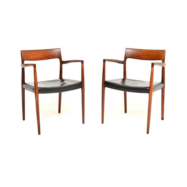 Vintage Danish Model 57 Chairs from Niels Moller, 1960s, Set of 2 For Sale - Image 11 of 11