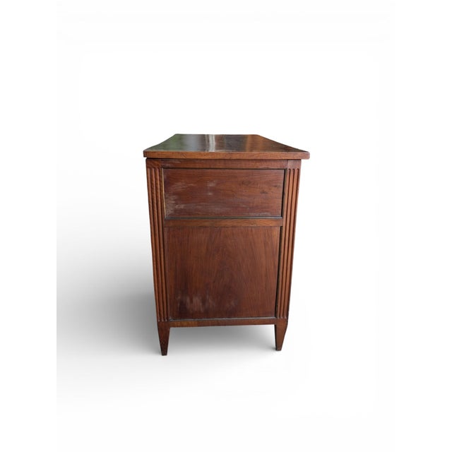 Brown Early 20th Century Louis XVI Period Three-Drawer Commode For Sale - Image 8 of 8