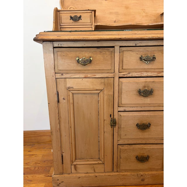 Wood Antique French Pine Vanity For Sale - Image 7 of 12