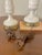 A Pair of Neoclassical Revival Porcelain, Ceramic & Bras Table Lamps For Sale - Image 9 of 12