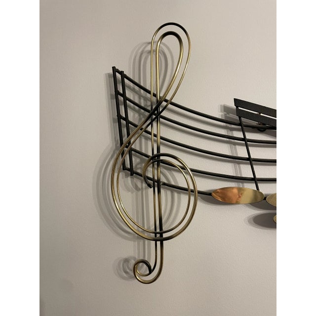Late 20th Century Curtis Jere Music Notes Wall Sculpture For Sale - Image 5 of 13