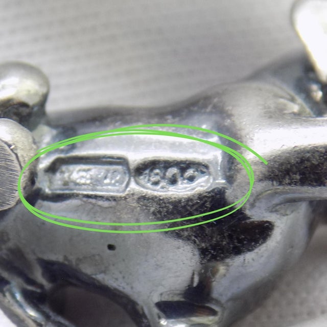 Vintage Italian Genuine Silver 800 Puppy Dog Figurine by Sorini, Arezzo, 1980s For Sale - Image 10 of 15