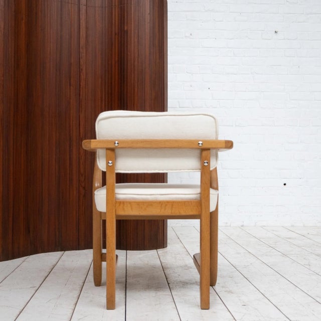 1950s Armchair by Guillerme et Chambron for Votre Maison, 1950s For Sale - Image 5 of 7