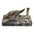 Vintage French Empire Bronze Hunting Dog Marble Base Desk Pen Holder For Sale