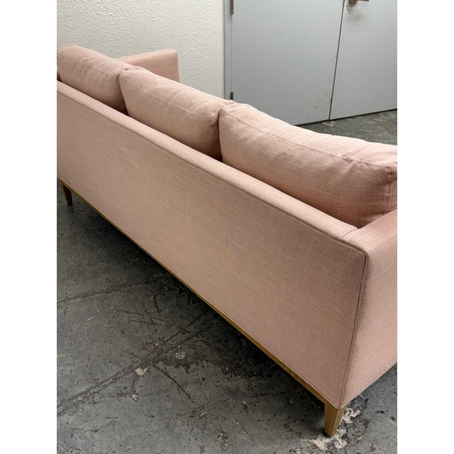 Serena & Lily Serena & Lily Barton Linen Arm Sofa, Blush For Sale - Image 4 of 12