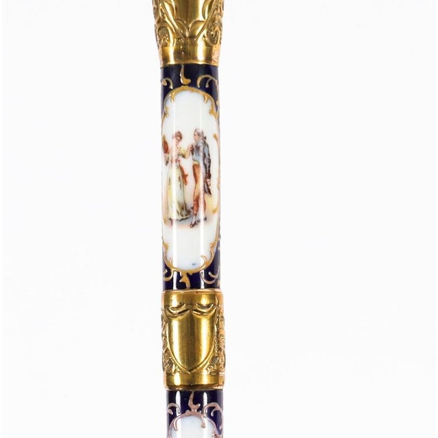 Antique French Gold Plate Sevres Porcelain Walking Sword Stick, 19th Century For Sale - Image 13 of 18