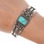 6 1/8" c1930's Navajo Ingot Silver triple shank turquoise cuff bracelet Marked or unmarked as shown in pics, weight and...