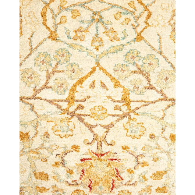 Traditional Mogul, One-of-a-Kind Hand-Knotted Area Rug - Ivory, 9' 3" x 12' 3" For Sale - Image 3 of 8