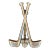 Vintage Double Golf Club Brass Door Knocker For Sale