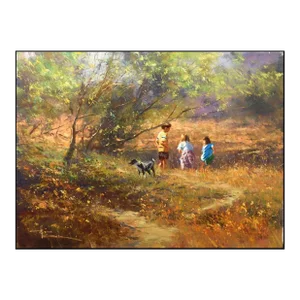 Robert Hagan "Out Numbered" Figurative Original Oil Painting on Canvas Hand Signed