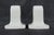 Pair of European White Ceramic Bathroom Towel Bar Brackets For Sale - Image 4 of 7