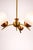Copper Mid-Century Swedish Brass and Copper Chandelier with Opaline Glass, 1950s For Sale - Image 8 of 9