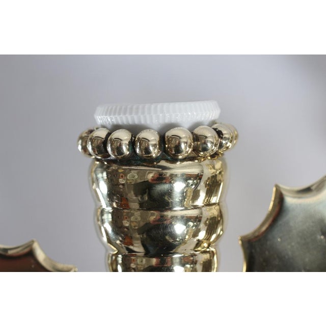 Art Nouveau Wall Lights in Brass in the style of Thorvald Bindesbøll, Denmark, 1900s, Set of 2 For Sale - Image 13 of 16