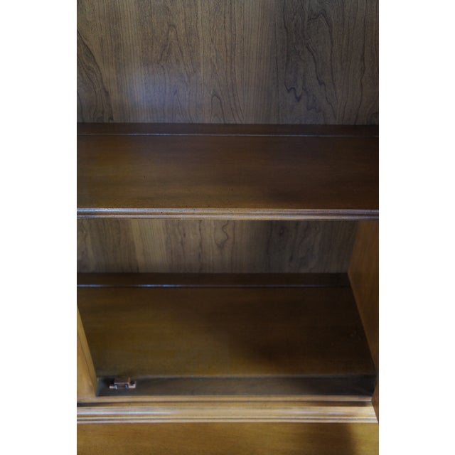 Century Furniture 1970s Century Furniture Italian Provincial Walnut China Cabinet Breakfront Cupboard For Sale - Image 4 of 15