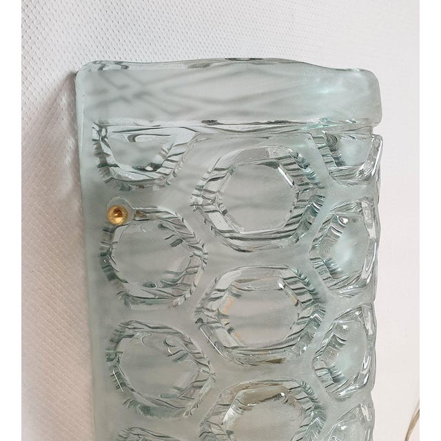 Light Green 1980s Pair of Green Murano Glass Mid Century Sconces For Sale - Image 8 of 10