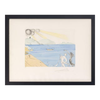 Salvador Dali "Les Lauriers De Bonheur" Etching, 1974 For Sale