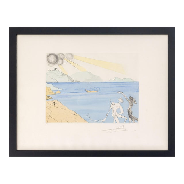 Salvador Dali "Les Lauriers De Bonheur" Etching, 1974 For Sale