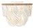 Lorelei Wood Bead Flush Mount, White For Sale