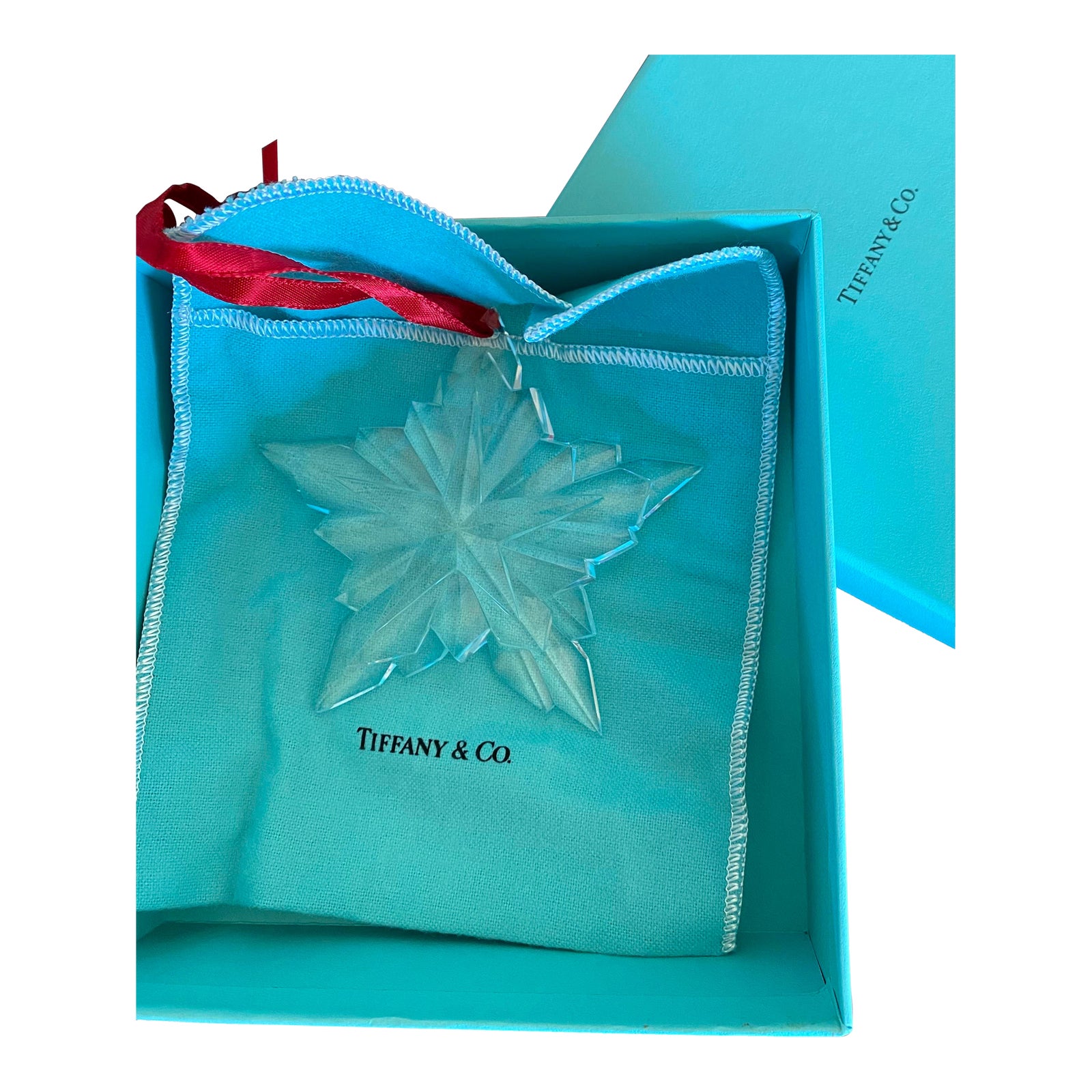 Boxed Tiffany & Co Crystal Star Ornament | Chairish