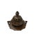 Metal Vintage Bronze Metal Tri-Leg Ding Shape Incense Burner Display Art For Sale - Image 7 of 7