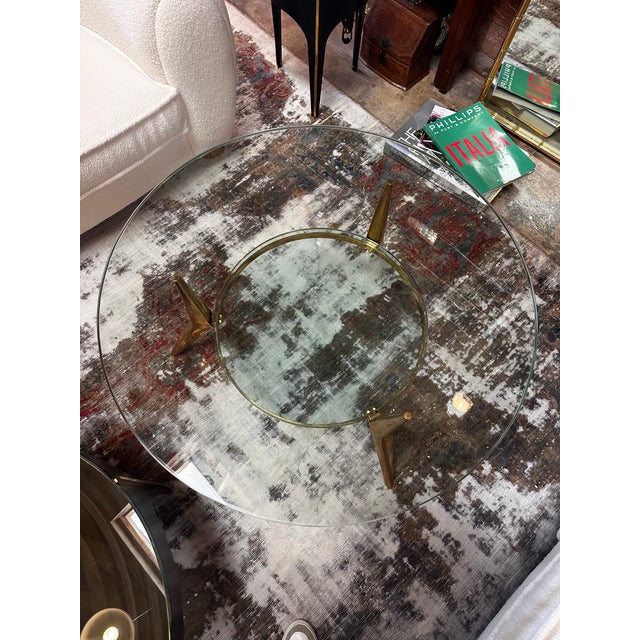 Brass Fontana Arte Italian Coffee Table 1960 For Sale - Image 8 of 9