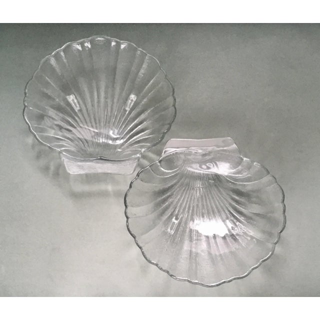 Vintage Pressed Glass Seashell Serving Dishes- a Pair For Sale - Image 4 of 13