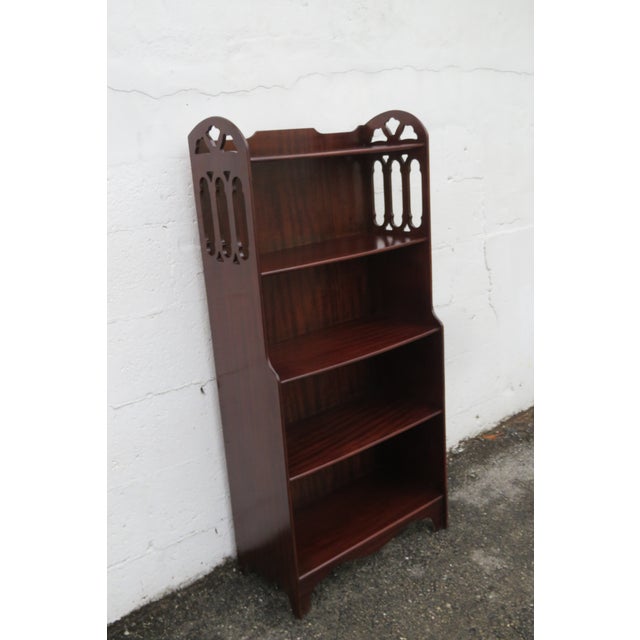 Wood Mahogany 1940s Bookcase Display Shelving Cabinet 6282 For Sale - Image 7 of 11