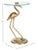 Art Deco Tori Crane Base Accent Table - Gold/Glass For Sale - Image 3 of 8