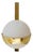 Opaline and Brass Wall Lights, Set of 2 For Sale