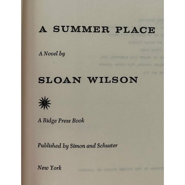 Paper 1958 “A Summer Place” First Edition Hardcover by Sloan Wilson For Sale - Image 7 of 13