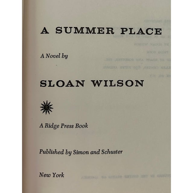 Paper 1958 Hardcover Novel “a Summer Place” First Edition by Sloan Wilson For Sale - Image 7 of 13