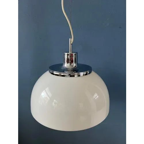 Glass White Guzzini Faro Acrylic Glass Hanging Lamp For Sale - Image 7 of 11