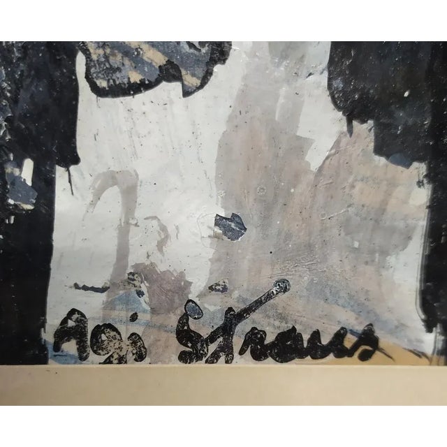 Agi Straus, Abstract Composition, 1962, Gouache on Paper For Sale - Image 4 of 5