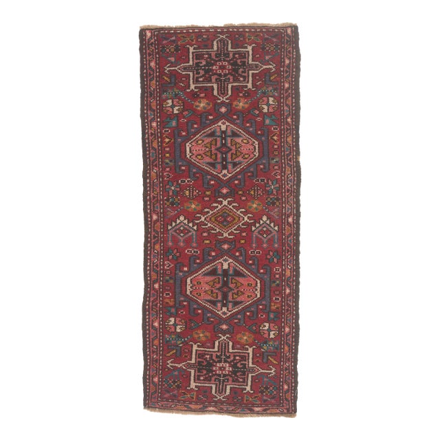 Vintage Persian Heriz Rug, 02'01 X 05'01 For Sale