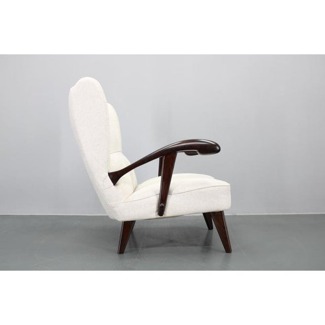 Gray Wing Chair, Czechoslovakia, 1950s For Sale - Image 8 of 14