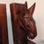 Mid-Century Modern Vintage MCM Hand Carved Wood Horse Head Bookends-Pair For Sale - Image 3 of 7