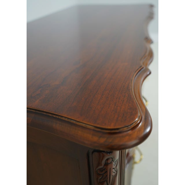 Union National French Paint Decorated Cherry Commode Chest For Sale - Image 11 of 18
