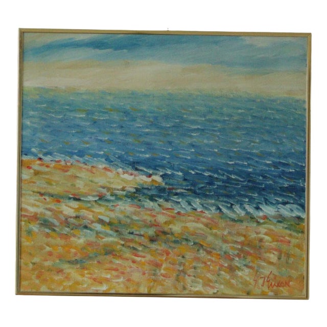 Gunnar Ingemar Erixon, Coastal Landscape, 1992, Oil on Canvas, Framed For Sale