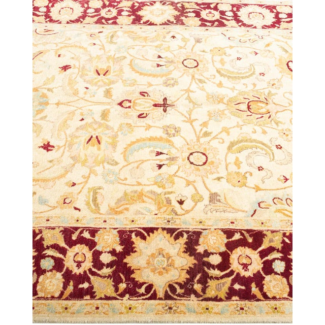 Solo Rugs Mogul, One-of-a-Kind Hand-Knotted Area Rug in Ivory, 4' 8" x 7' 1" For Sale - Image 4 of 8