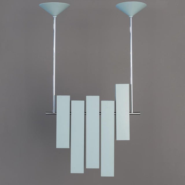 1970s Lacquered Metal Prototype Chandelier from Lumi For Sale - Image 5 of 11