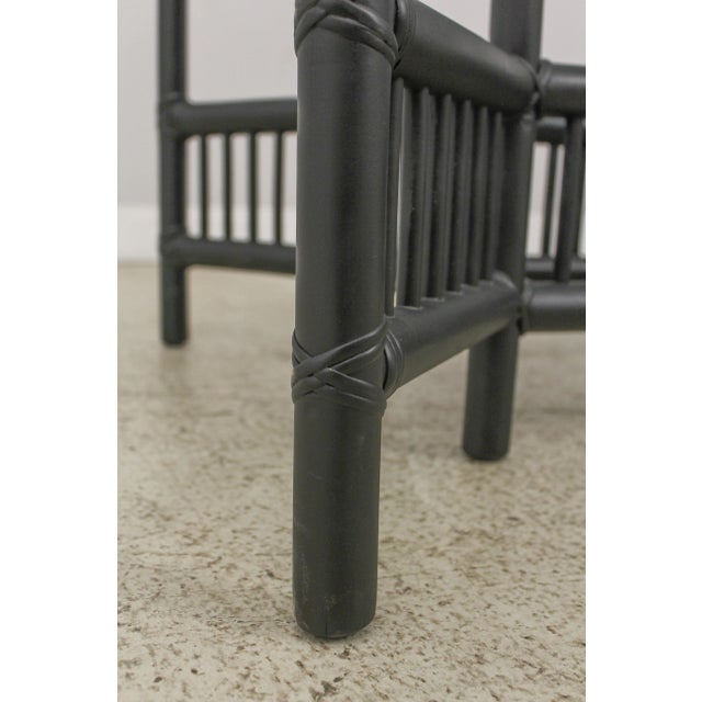 Bamboo Form Base Glass Top Dining Room Table For Sale In Philadelphia - Image 6 of 12