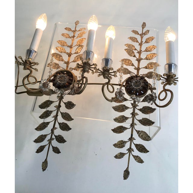 Vintage Gilded Wall Lights by Banci Firenze, 1960s, Set of 2 For Sale - Image 12 of 13