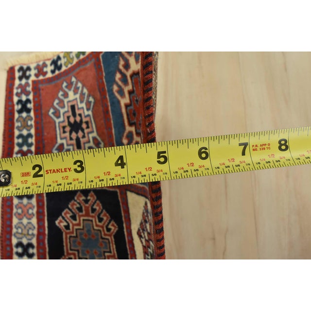 Textile Yalameh Rug 1’9” X 2’10” Multicolor Wool Vintage Tribal Hand-Knotted Carpet For Sale - Image 7 of 8