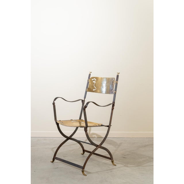 Brutalist Folding Armchair by David Marshall, Spain, Late 20th Century For Sale - Image 14 of 14