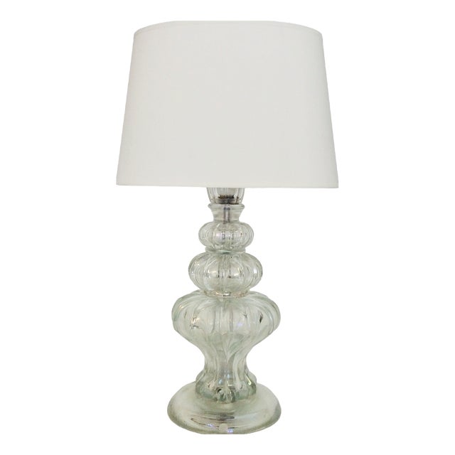 Vintage Murano Glass Table Lamp, 1950s For Sale