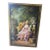 Grand French Rococo-Style Wall Art – Romantic Garden Scene With Ornate Black & Gold Leaf Frame For Sale