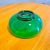 Vintage Mid-Century Teal Green Glass Bowl For Sale - Image 4 of 6