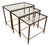 1940s Neoclassical style brass nesting tables by Maison Jansen For Sale