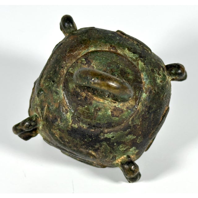Antique Chinese Bronze Altar Bell: 18th Century Calligraphy For Sale - Image 6 of 10